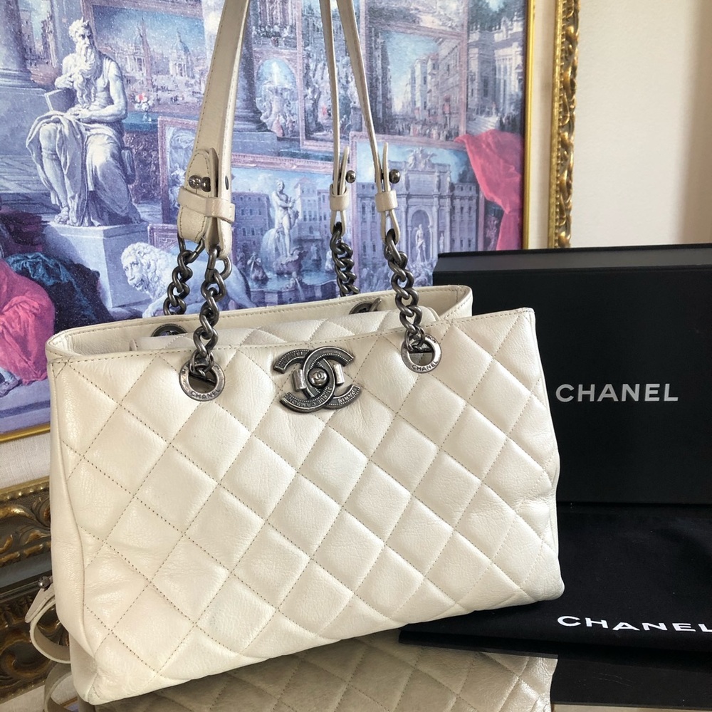 Chanel Cream Cambon City Rock Tote - Picture 11 of 11